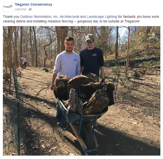 Outdoor Illumination volunteers at Tregaron Conservancy